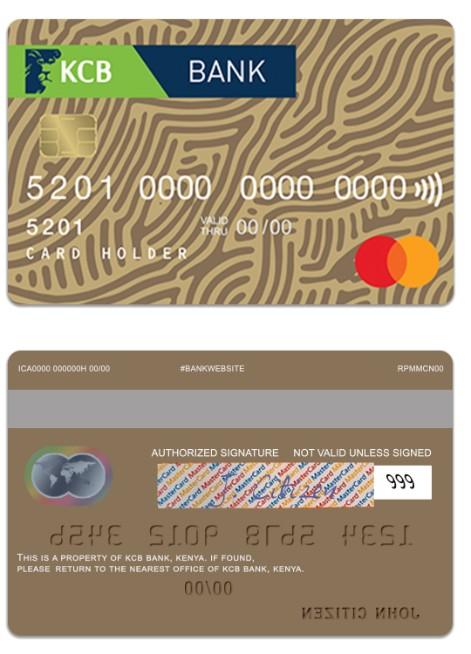 Kenya KCB Bank gold mastercard